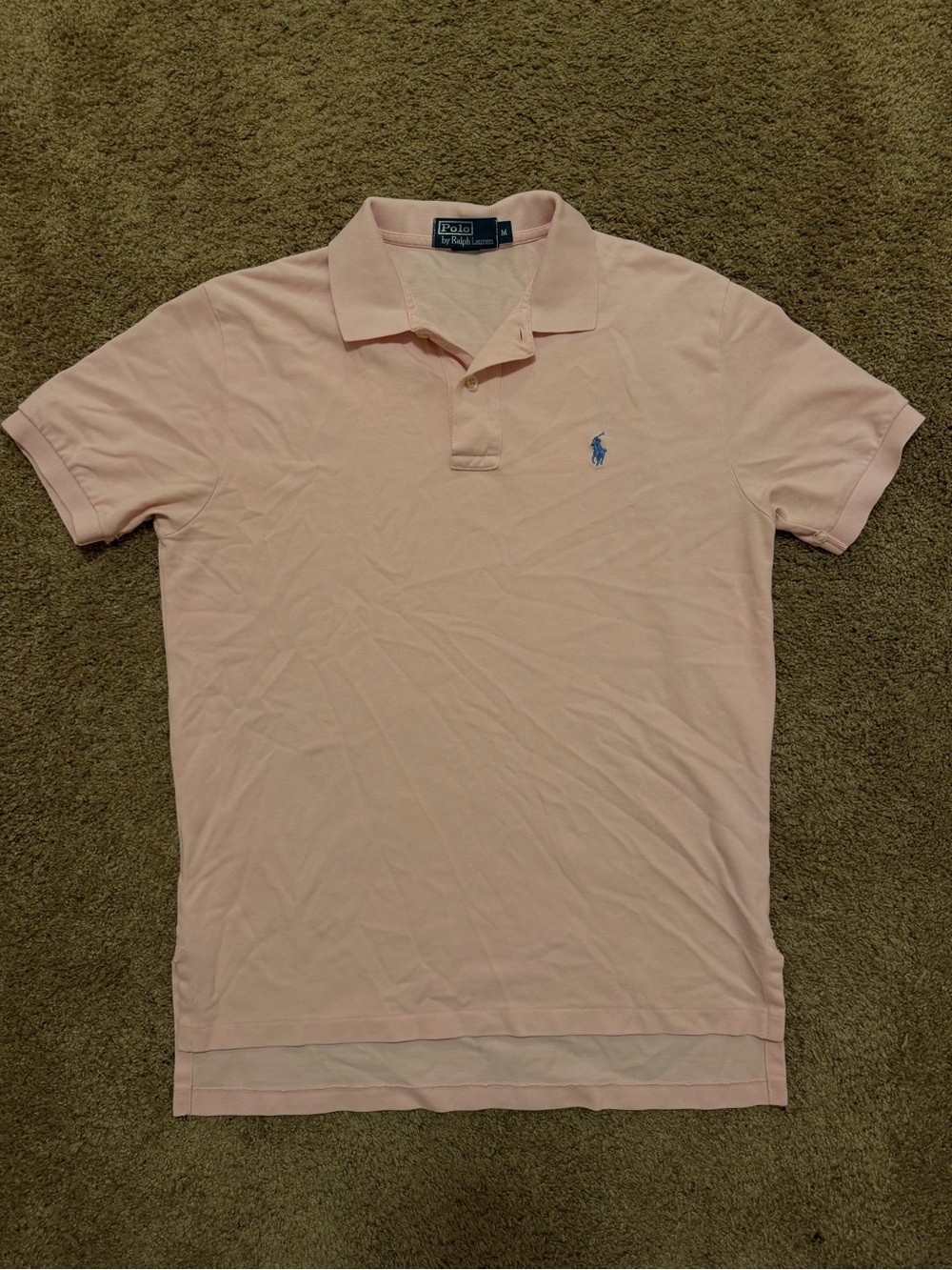 Polo by Ralph Lauren Pale Pink Polo with Blue Pony